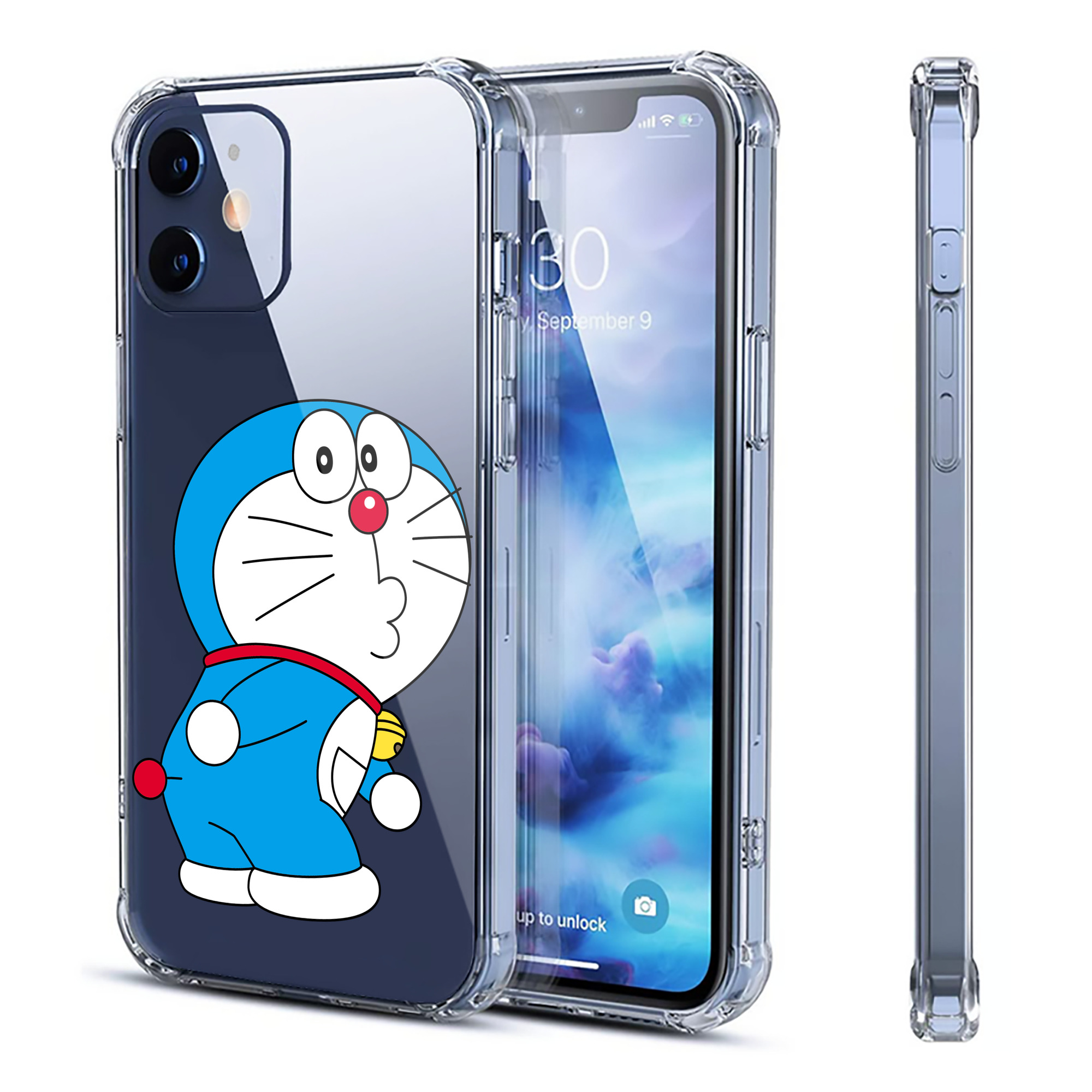 （画像用） ドラえもん Doraemon 【iPhone 12シリーズ対応】透明スマホケース（クリアソフトケース）